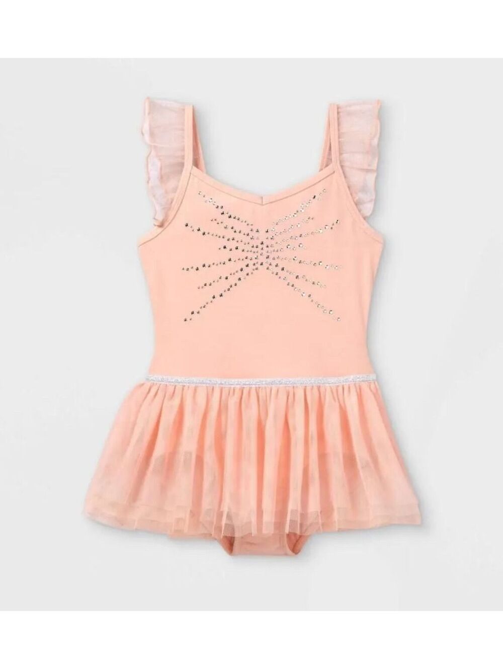 Girls' Dancewear Cami Flutter Sleeve Leotard with Skirt - Cat & Jack™ Pink S